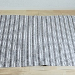 ［SOLD］洗える✳︎大判マルチカバー✳︎ノルディック柄グレー＊北欧＊の画像