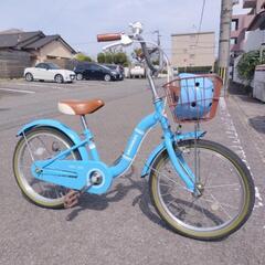 【取引確定】水色 子供用自転車 18インチ