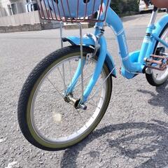 【取引確定】水色 子供用自転車 18インチの画像