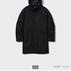 ユニクロ　ハイブリッドダウンコートの画像