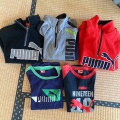 プーマの長袖トレーナーと半袖Tシャツ5枚の画像
