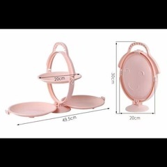 ミントグリーン スタッキングプレート 3段式の画像