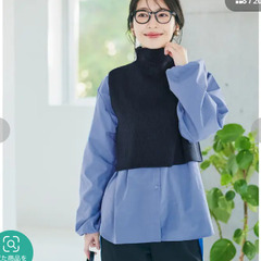 新品未使用！coca　ニットベストセットシャツ　Lサイズの画像