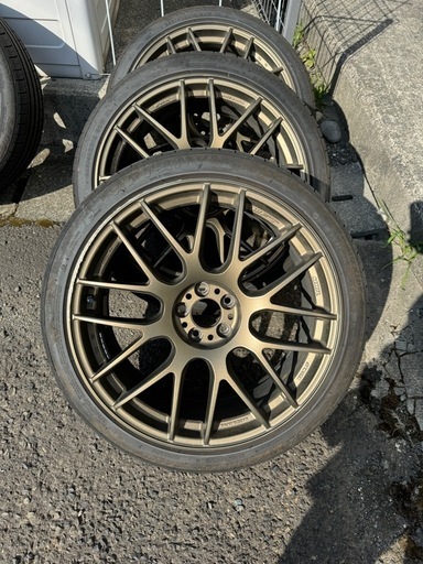 work M8R 19インチ 8.5J バリ溝 夏タイヤ 23年製