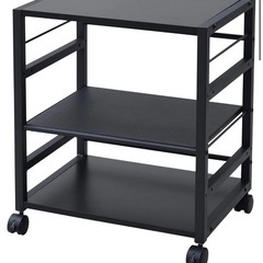 キャスター付きワゴン　ブラックの画像