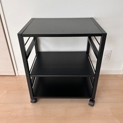 キャスター付きワゴン　ブラックの画像