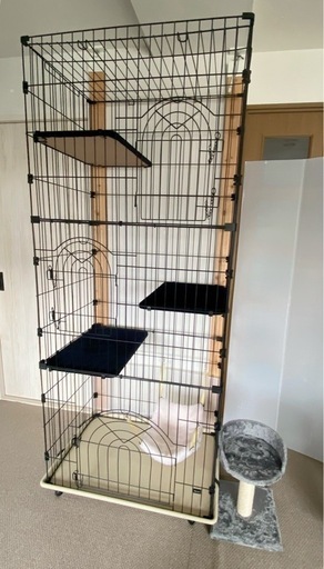 【使用期間3ヶ月】キャットケージ、キャットスタンド、ハンモック