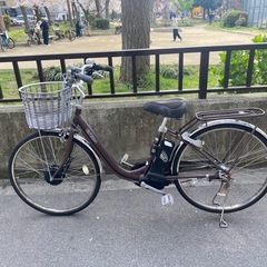電動アシスト自転車 ブラウン