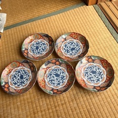 【差し上げます】　和食器　　平皿５点