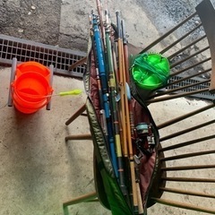 1.5人乗カヌー、パドル、釣り道具、ウエイダー、ライジャケ、ウエットスーツの画像