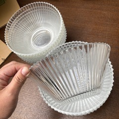 業務用 冷麺 深皿 12枚 ガラス食器 冷やし中華 の画像