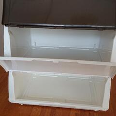 収納 プラスチック ケース 大きめ ２個 セットの画像