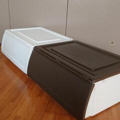 収納 プラスチック ケース 大きめ ２個 セットの画像