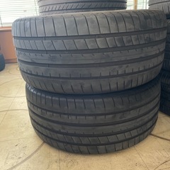 無料タイヤ　255/35R19※2本パンク修理歴有