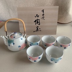 新品未使用 有田焼 急須と湯呑み5個