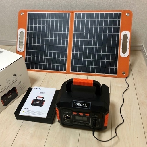 107】災害時やキャンプに！新品 OSCAL PowerMax 300 ポータブル電源