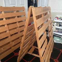 すのこ　折りたたみ　ベッド　２点
　　　の画像