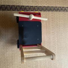 木製消防車　手押し車の画像