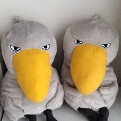 ハシビロコウ　２体あります　ぬいぐるみ　中古で未使用品。