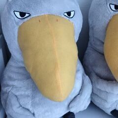 ハシビロコウ　２体あります　ぬいぐるみ　中古で未使用品。の画像