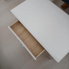 ★ジモティー割あり★引出付デザインセンターテーブル　WH　 高さ(H)39.5cm× 幅(W)74.5cm× 奥行(D)45cmの画像