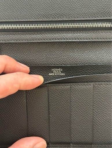 美品 エルメス ベアン デュプリ レザー 三つ折り