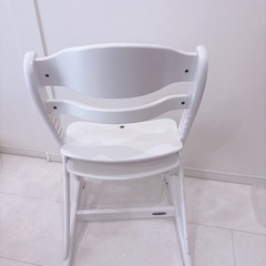 木製　ハイチェア　白　大和屋の画像