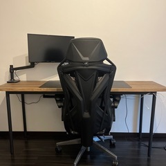 【リモートワークセット】デスク　チェア　ディスプレイの画像