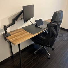 【リモートワークセット】デスク　チェア　ディスプレイの画像