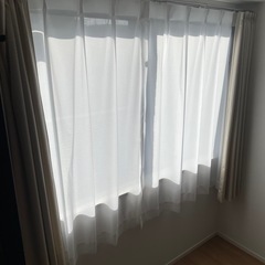 カーテン　アイボリー　4枚セットの画像