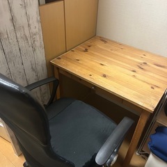 無印良品の机と椅子のセット