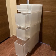 【超美品】無印良品　ＰＰストッカーキャスター付の画像