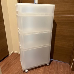 【超美品】無印良品　ＰＰストッカーキャスター付の画像