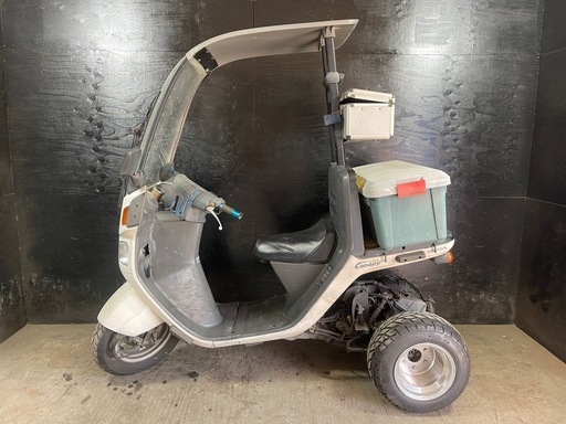 ★支払総額5.5万円★定休日なし！いつでも現車確認可能です！ ホンダ ジャイロ 白 TA02 ワイパーウォッシャーOK！ 社外チャンバー！ 社外ホイール！ ワイドスペンサー！ けつ上げキット！ タコメーター！