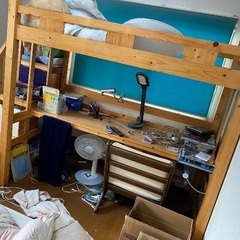 天然木　システムベッドの画像