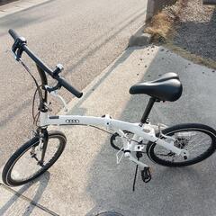 非売品　アウディ　折りたたみ自転車　室内保管　白