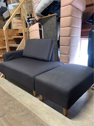 D0514  2人がけ ソファー オットマン付