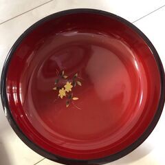 漆塗り　大皿と銘々皿５枚セットの画像