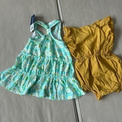 80㎝　ワンピース　ロンパース9〜12month まとめ売り　シーイン　西松屋の画像