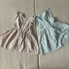 80㎝　ワンピース　ロンパース9〜12month まとめ売り　シーイン　西松屋の画像