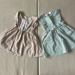 80㎝　ワンピース　ロンパース9〜12month まとめ売り　シーイン　西松屋の画像