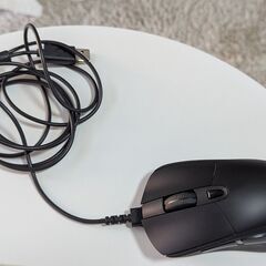ゲーミングマウスと大きいゲーミングマウスパッドの画像