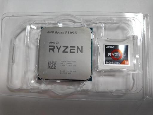 Ryzen5 5600X（AM4） CPUと未利用付属CPUクーラー 箱付き