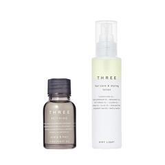 【新品/未使用】THREE ヘアオイル ＆ スタイリング ローシ...
