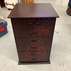 K2504-110 配送不可 鎌倉彫 小物入れ キズ汚れ有り