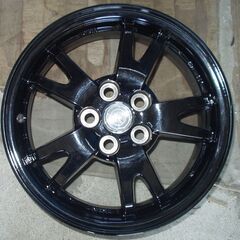 中古アルミホイール 4本トヨタ プリウス 30系 純正 黒 アルミホイール 6J-15 +45 PCD100 5穴 ハブ径54の画像