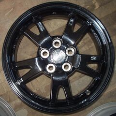 中古アルミホイール 4本トヨタ プリウス 30系 純正 黒 アルミホイール 6J-15 +45 PCD100 5穴 ハブ径54の画像