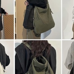 ショルダーバッグ 大容量 帆布 3WAYバッグ リュック トートバッグの画像