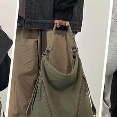 ショルダーバッグ 大容量 帆布 3WAYバッグ リュック トートバッグの画像