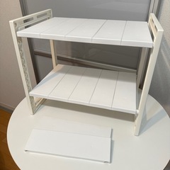 【ニトリ】シンク下収納 伸縮ラック(イータ 奥行30cm ホワイト)の画像